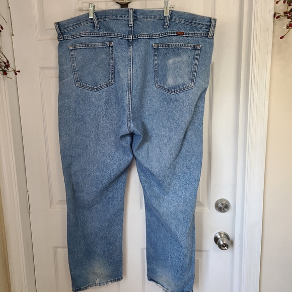 (884) Rustler Men's Relaxed Fit Straight Leg Jeans, Size: 46 Waist Color: Blue - Picture 14 of 14